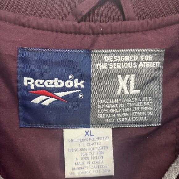 Vintage Reebok Red Skin Baseball Size XL Light Jacket Crewneck Red Gold - Picture 2 of 9
